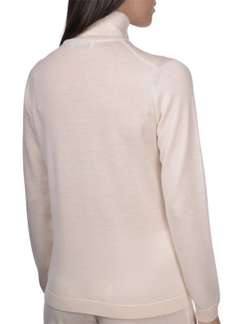 Women's ivory turtleneck sweater La fileria | 54213-14202005